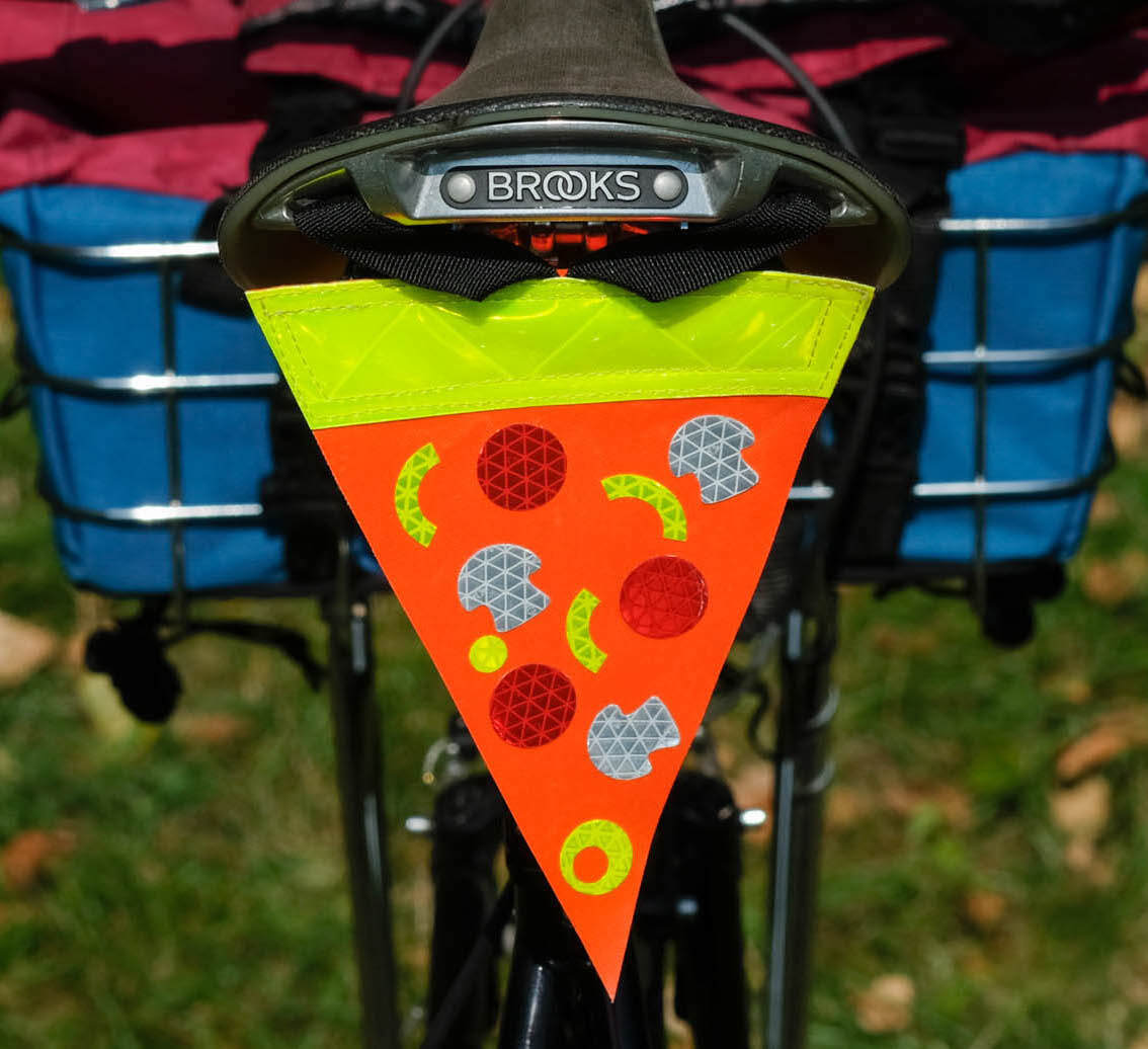 Pizza bike top reflector