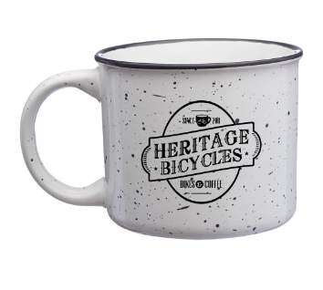 Heritage Bikes and Coffee Ceramic Camp Mug