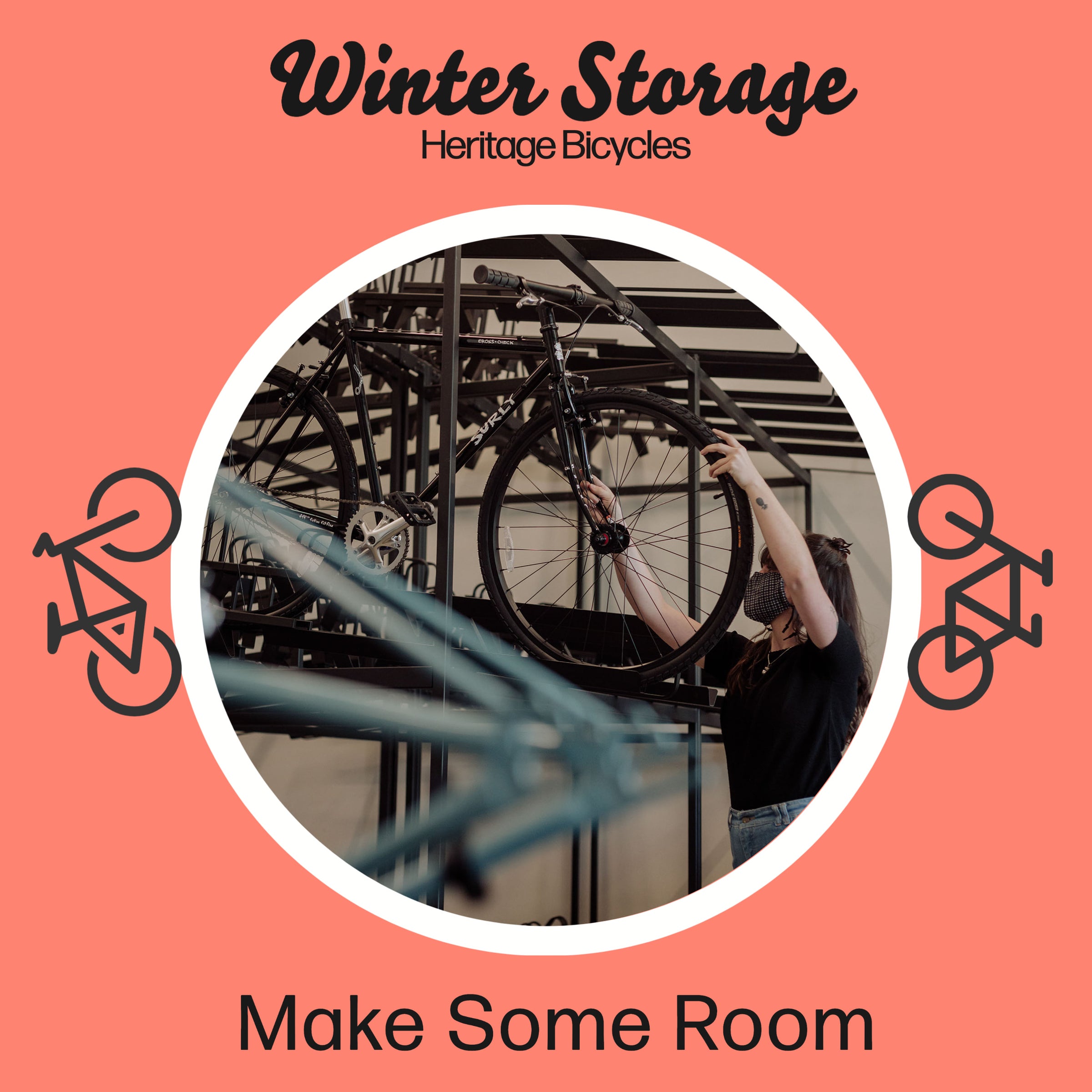 Winter on sale bike storage